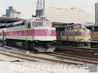 MBTA 1009 - F40PH and MBTA 1109 (built by EMD in 1978 and rebuilt in 1989-90 by Bombardier)