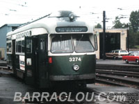 MBTA 3274 - 1951 Pullman-Standard Picture-Window PCC - Green Line