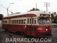 Toronto Transit Commission streetcar - TTC 4366 - 1947-48 PCC (A6)