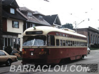 Toronto Transit Commission streetcar - TTC 4377 - 1947-48 PCC (A6)