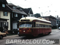 Toronto Transit Commission streetcar - TTC 4442 - 1949 PCC (A7)
