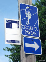 Panneau d'arrt d'autobus CIT Haut-St-Laurent bus stop sign