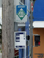 Panneau d'arrt d'autobus CIT Valle du Richelieu and Ville de Saint-Hyacinthe bus stop sign