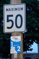 Panneau d'arrt TCA MRC de Montmagny bus stop sign