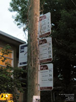 Panneau d'arrt d'autobus RTL Longueuil and CITVR bus stop signs