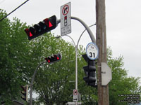 Panneau d'arrt d'autobus Ville de St-Jean-sur-Richelieu bus stop sign