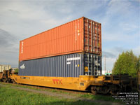 TCNU 919448(0) - Triton Container International and NYKU 443700(3) - Ocean Network Express - NYK on railcar DTTX 455282