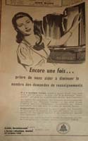 Encore une fois... prire de nous aider  diminuer le nombre des demandes de renseignements, Bell - L'Action catholique, 1946