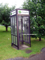 A Cooptel payphone located in Valcourt, Quebec