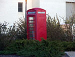 Old British payphone booth in Evanston,WY