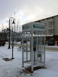 Northwestel payphone booth in Whitehorse, Yukon Territory