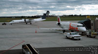 Porter Airlines - C-GLQL - De Havilland DHC8-402Q and Air Canada Jazz - C-GUYA - Canadair CRJ-200LR