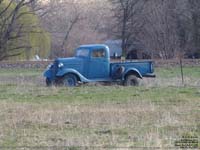 Blue pickup truck