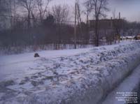 Borne-fontaine enneige dans le secteur de Beauport, Qubec,QC