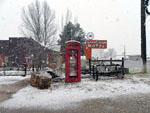 Old British payphone booth in Fredonia,AZ