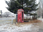 Old British payphone booth in Fredonia,AZ