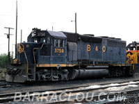 B & O 3758 - GP40 (To CSXT 6534 , then SP 7104, then UP 1462)