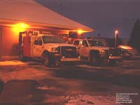 Two CN MOW pickup trucks