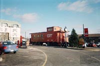 Grand Trunk Western Railroad - GTW 79062, retired and now displayed in the parking lot of a McDonald's restaurant in Quebec City,QC.