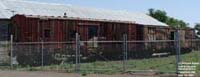 Two wooden boxcars