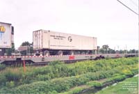 A Future Fastfreight FFFU container riding on the Canadian Pacific Railway Iron Highway / Expressway train