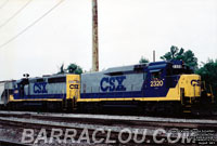 CSXT 2320 - Slug (ex-CSXT 4097, nee C&O GP30 3007) and CSXT 6491 - GP40-2