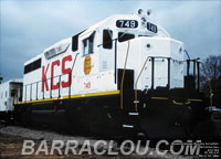 KCS 749 - GP40 (To KCS 4787, then KCS 2834 -- ex-CR 3172, nee PC 3172)