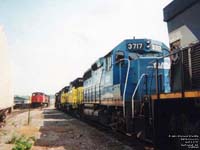 GATX 3717  (Renumbered to SLR's LLPX 3002 - Island Pond) - GP40 (ex-B&O 3717. An unit built in 1969.)