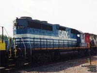 GATX 3717 (Renumbered to SLR's LLPX 3002 - Island Pond) - GP40 (ex-B&O 3717. An unit built in 1969.)