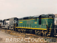 NHN 1757 - GP9 (Ex-CR 7083, exx-PC 7083, nee PRR 7083) and NS 1618 - SD40 (ex-NW 1618 - Sold To WAMX 4111)