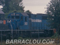 B&M  303 - GP40-2 (Returned to lessor and renumbered to HATX 504)