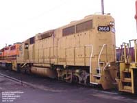 LLPX 2608 - GP38-2 (ex-CSXT 1965, nee CR 7721) - QGRY long-term lease, then to BNSF 2040