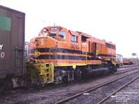 QGRY 3015 - GP40-2LW (ex-HLCX 9434, nee CN 9434) - Wrecked in Maskinong, Winter 2005