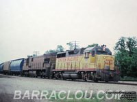 UP 762 - GP38-2 (nee EMD Demo 2552) and UP 2880 - U30C (Traded in EMD)