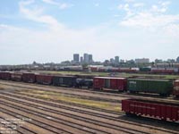 Winnipeg, Manitoba downtown core as viewed from CPR Winnipeg yard