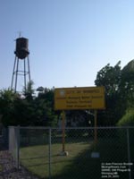 Winnipeg, Manitoba (GWWD station and yard entrance sign)