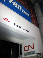Toronto Air Canada Centre Fan Zone resides on former railway land owned by Canadian National Railway Company