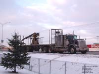 Wood logs flatbed trailer