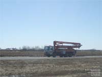 Concrete pump truck