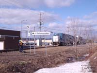 Chemin de fer Charlevoix GP15-1 LLPX 1510 & LLPX 1511 leads a train in D'Estimauville - Quebec,QC